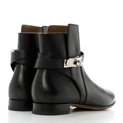 Hermes Calfskin Neo Low Boots 37 Black 4 of 9