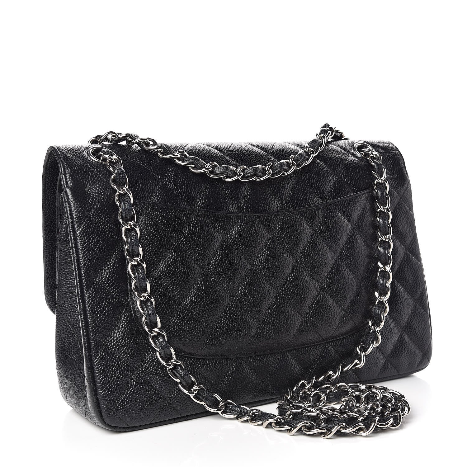 Chanel Caviar Quilted Jumbo Double Flap Black 3 of 9