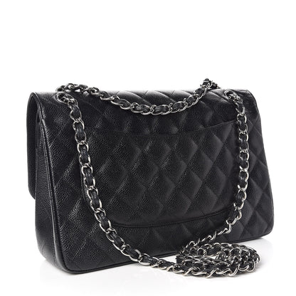 Chanel Caviar Quilted Jumbo Double Flap Black 3 of 9