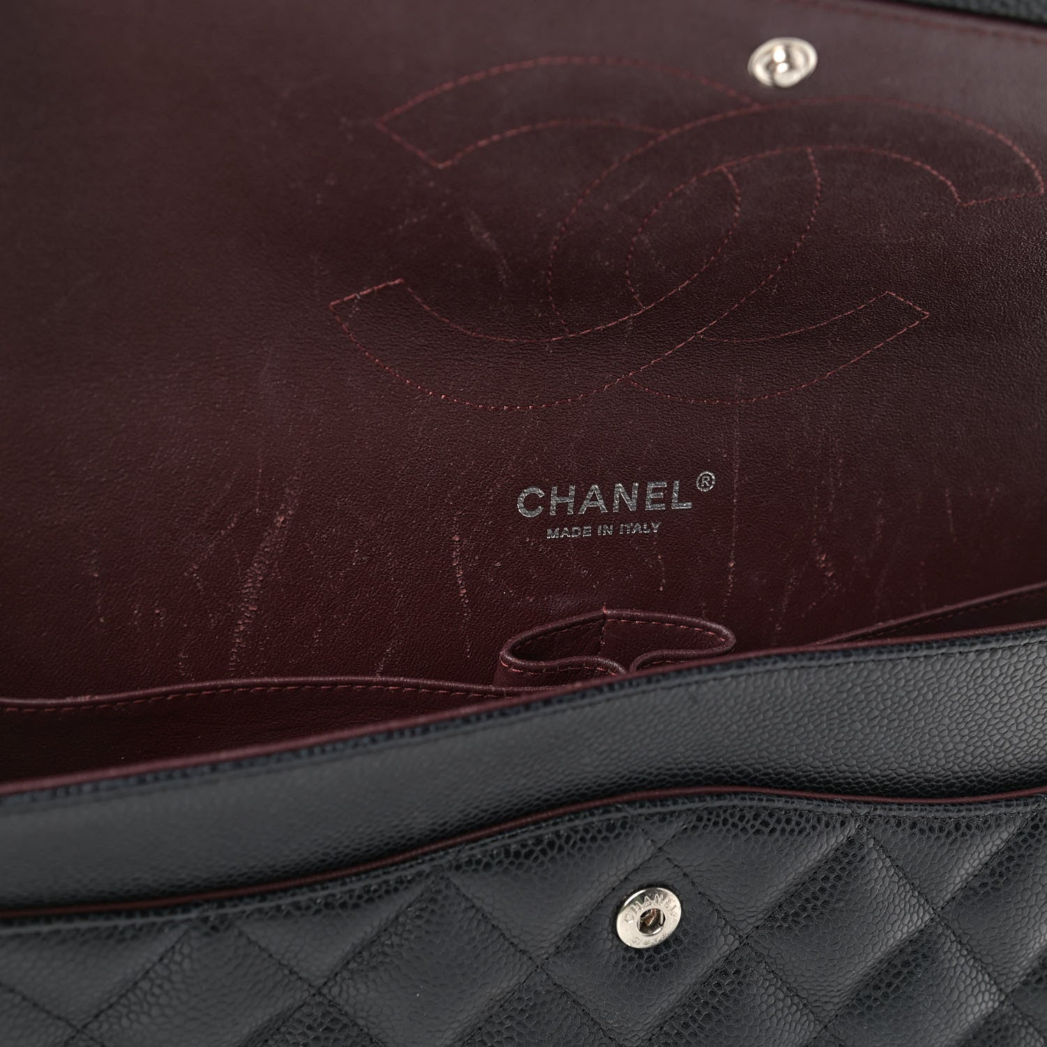 Chanel Caviar Quilted Jumbo Double Flap Black 8 of 12
