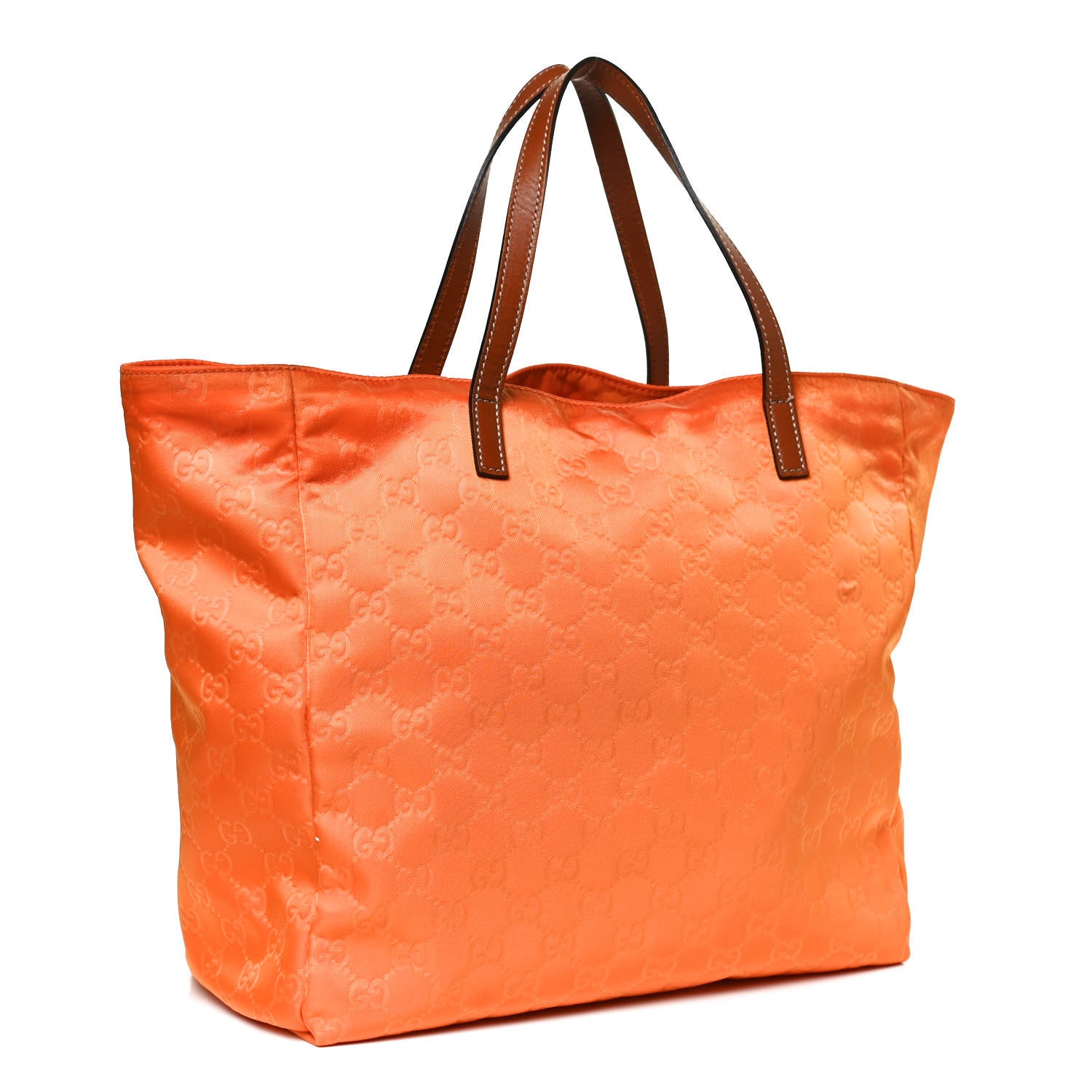Gucci Nylon Monogram Medium Tote Orange 3 of 12
