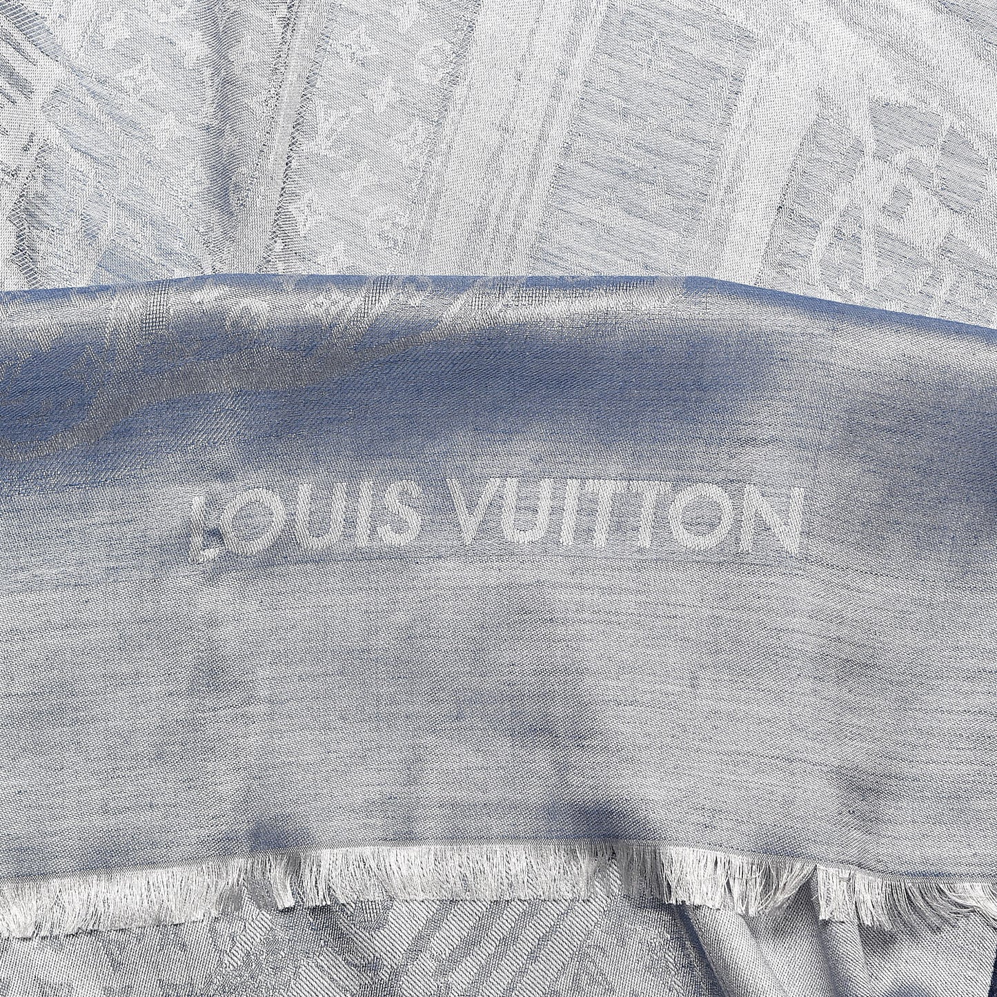 Cashmere Silk Steamer Shawl Blue