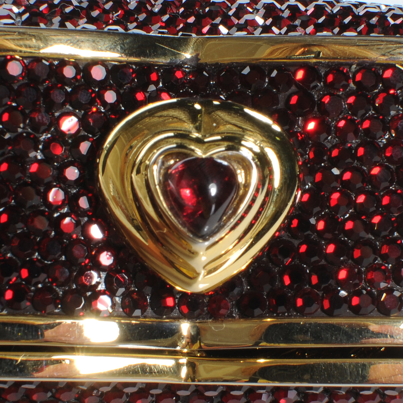 Judith Leiber Crystal Heart Minaudiere Clutch 6 of 8