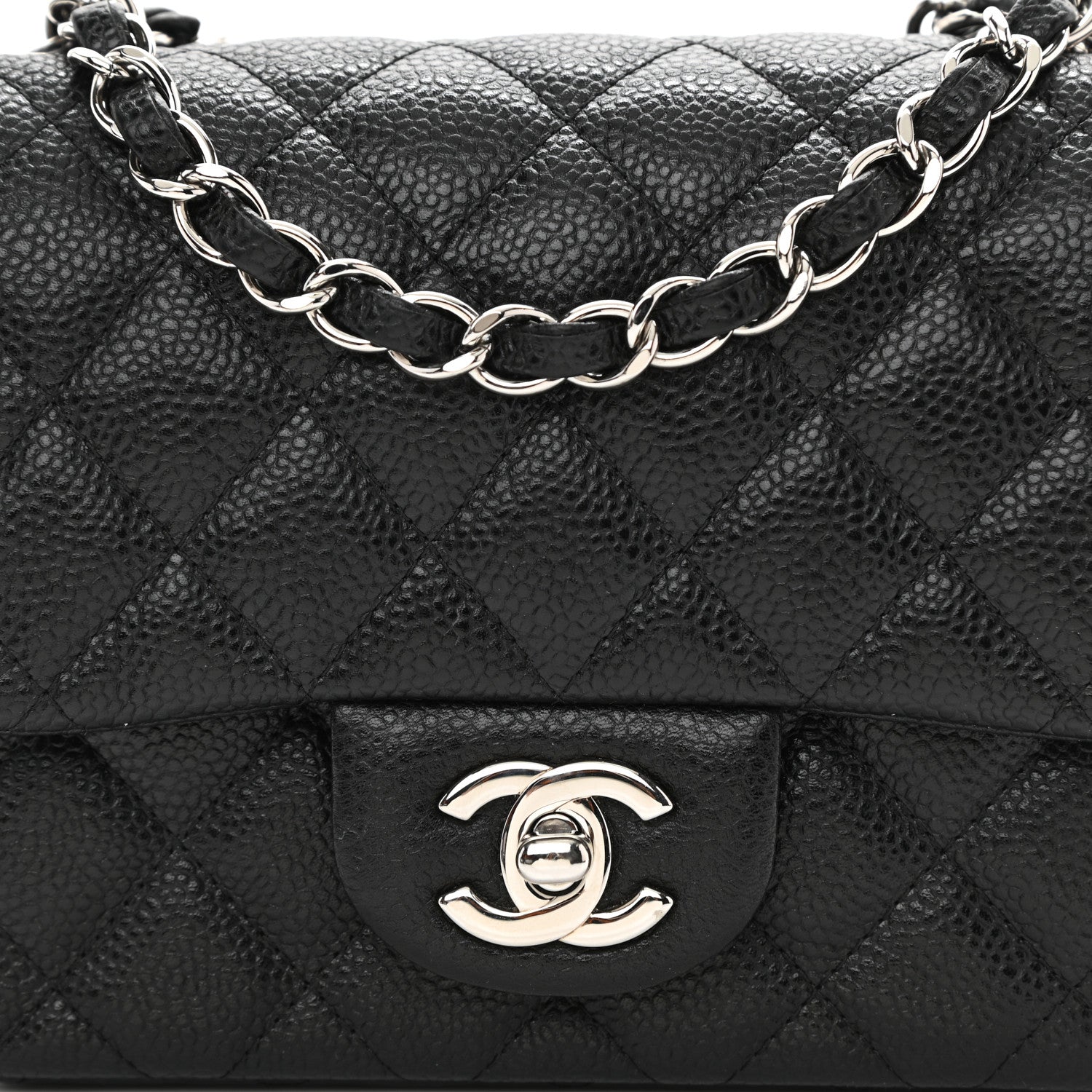 Chanel Caviar Quilted Mini Square Flap Black 8 of 9