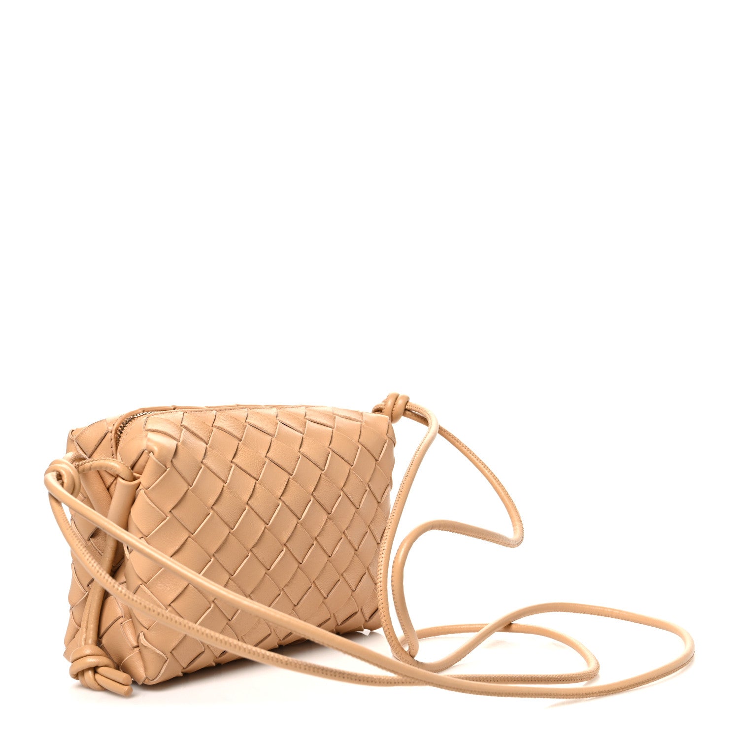 Bottega Veneta Nappa Intrecciato Mini Loop Camera Bag Almond 2 of 8