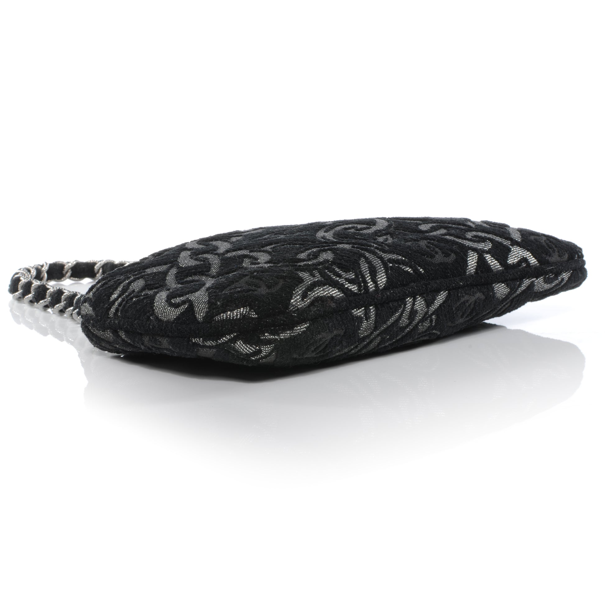 Chanel Silver CC Chain Pochette Black 3 of 8