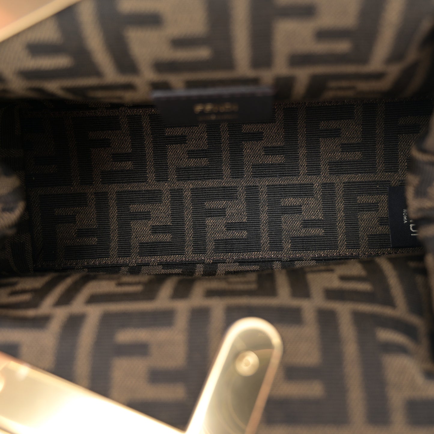 Shiny Nappa Small Fendi First Dove Gray