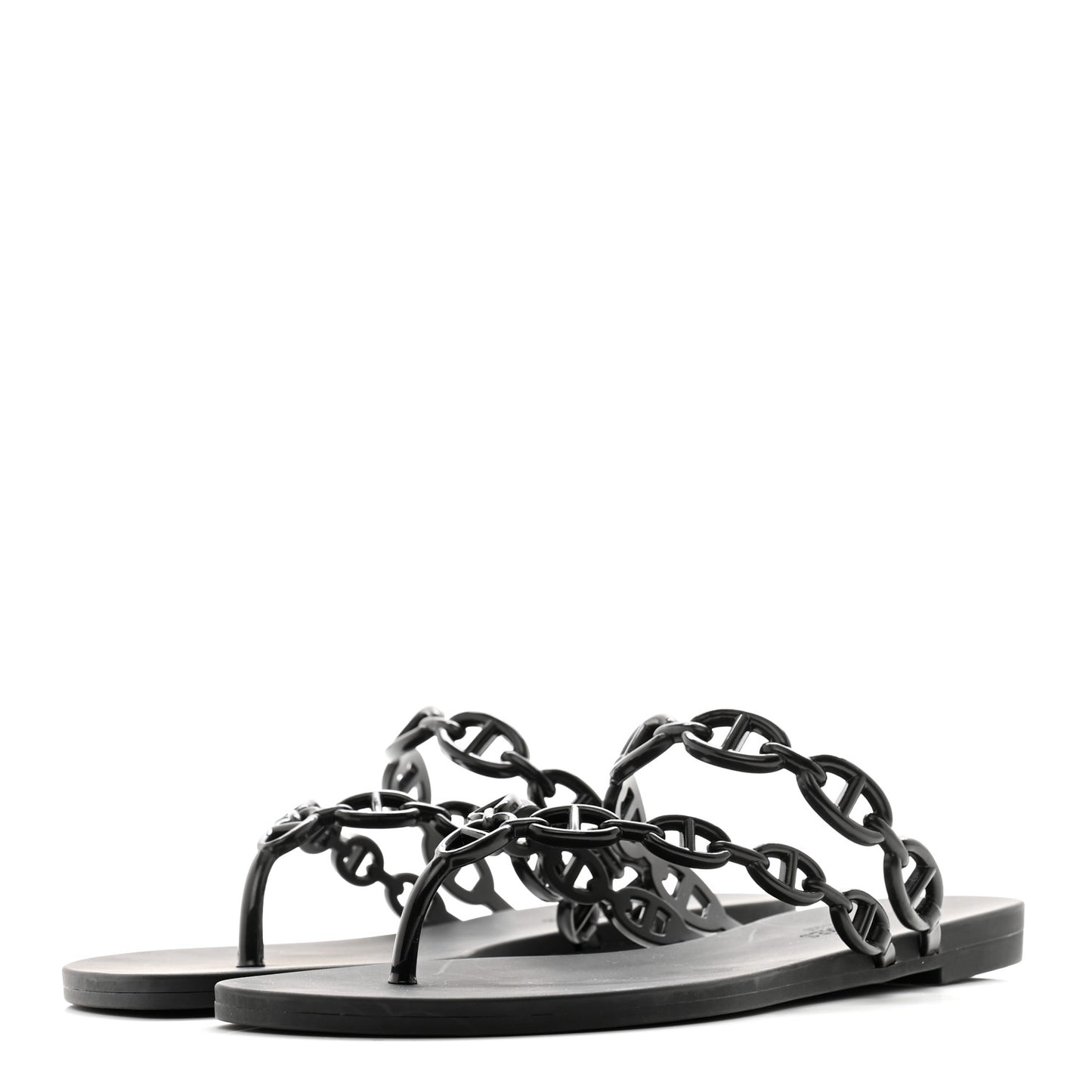 Rubber Chaine d'Ancre Island Sandals 36 Black