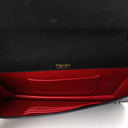 Prada Saffiano Lux Mini Crossbody Bag Black 5 of 10