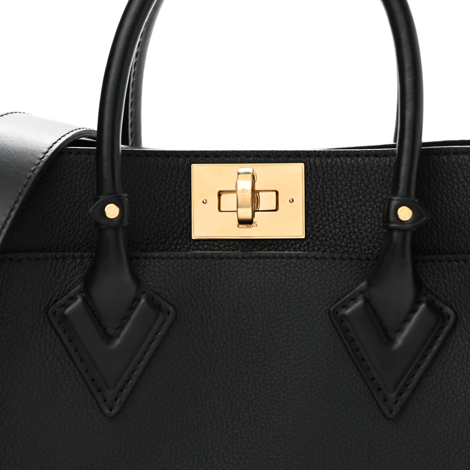Louis Vuitton Calfskin Monogram On My Side PM Black 7 of 10