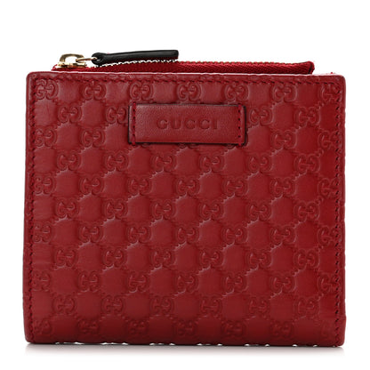 Gucci Microguccissima Bi-Fold Wallet Red 1 of 7