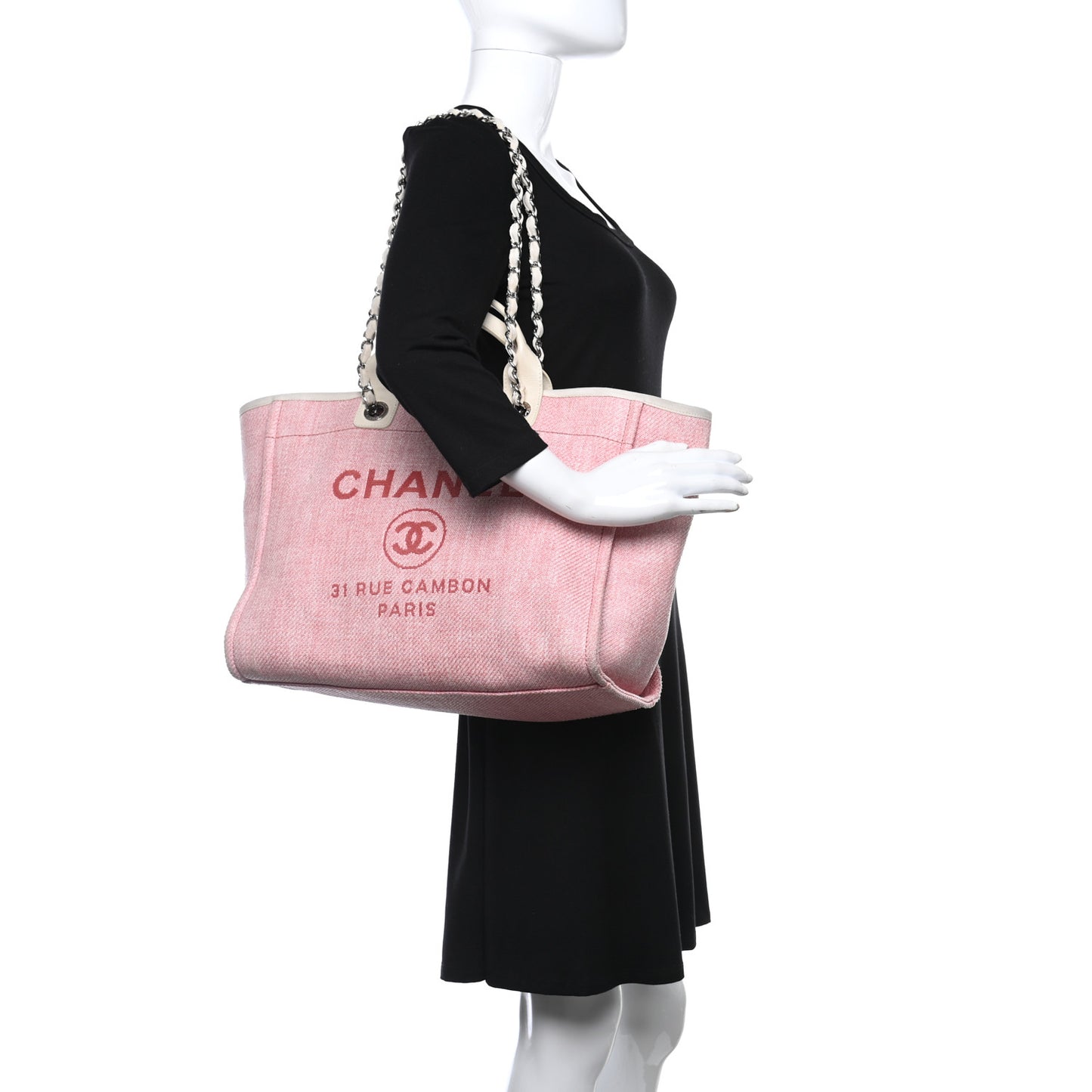 Canvas Medium Deauville Tote Pink