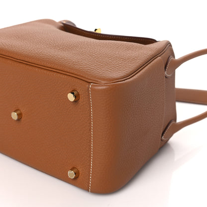 Hermes Taurillon Clemence Lindy 26 Gold 10 of 11