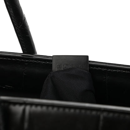 Givenchy Calfskin Crocodile Embossed Medium Lock Antigona Black 7 of 10