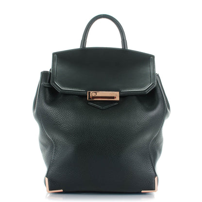 Alexander Wang Pebbled Calfskin Prisma Skeletal Backpack Black Rose Gold Hardware 1 of 7