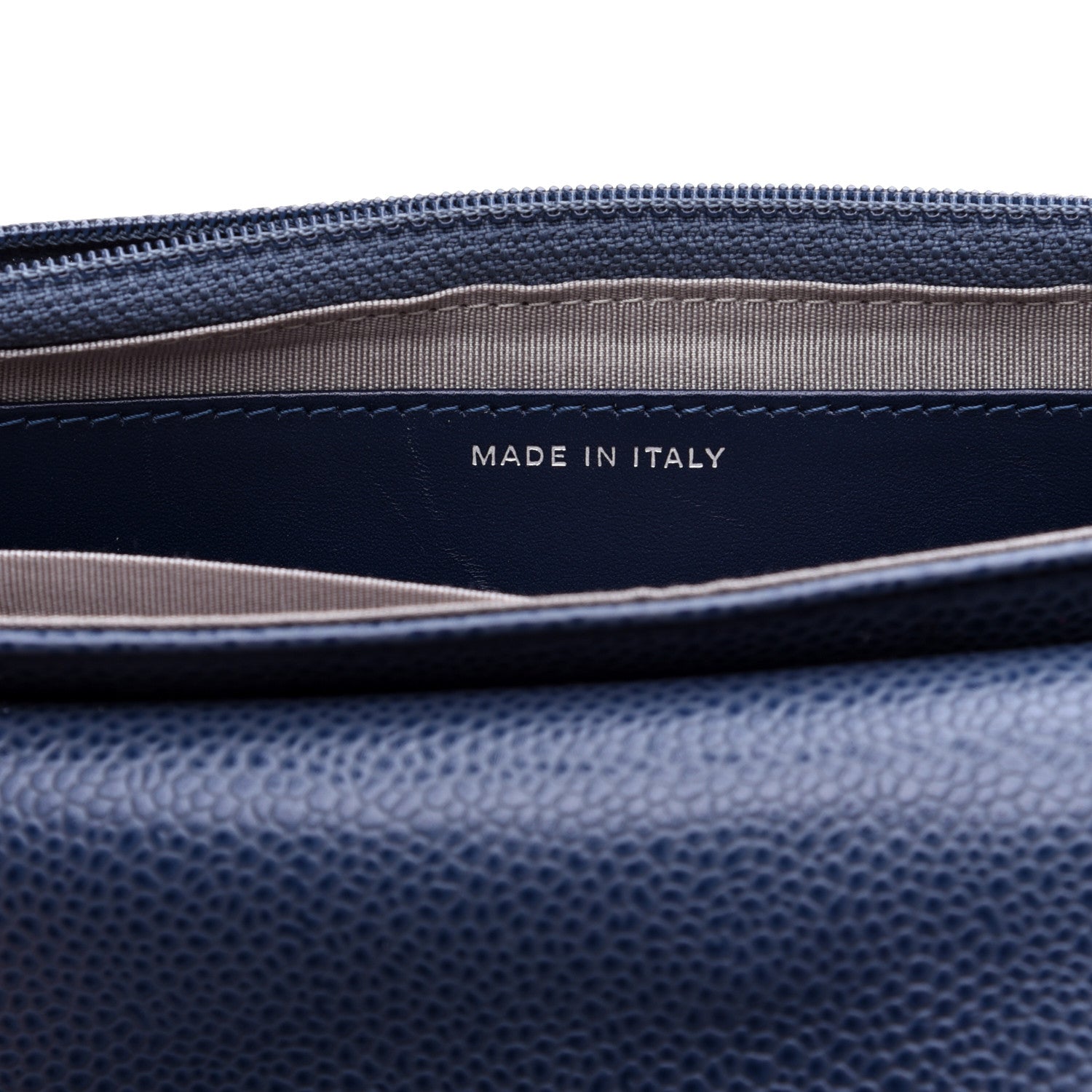 Chanel Caviar Half Moon Wallet On Chain WOC Blue 10 of 14