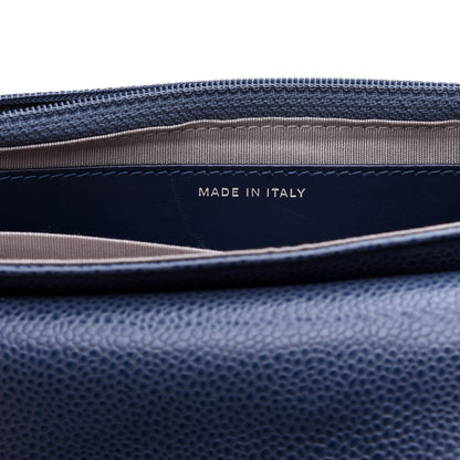 Chanel Caviar Half Moon Wallet On Chain WOC Blue 10 of 14