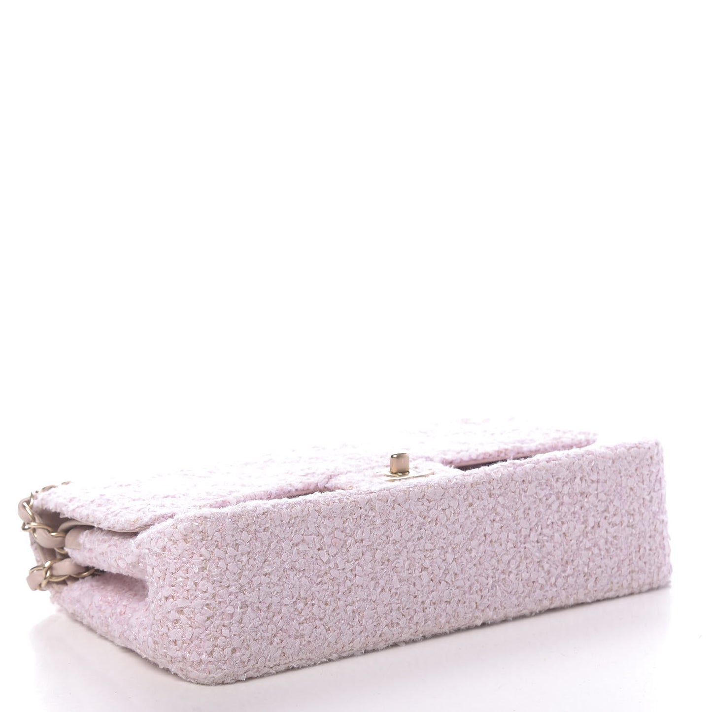 Tweed Medium Double Flap Pink