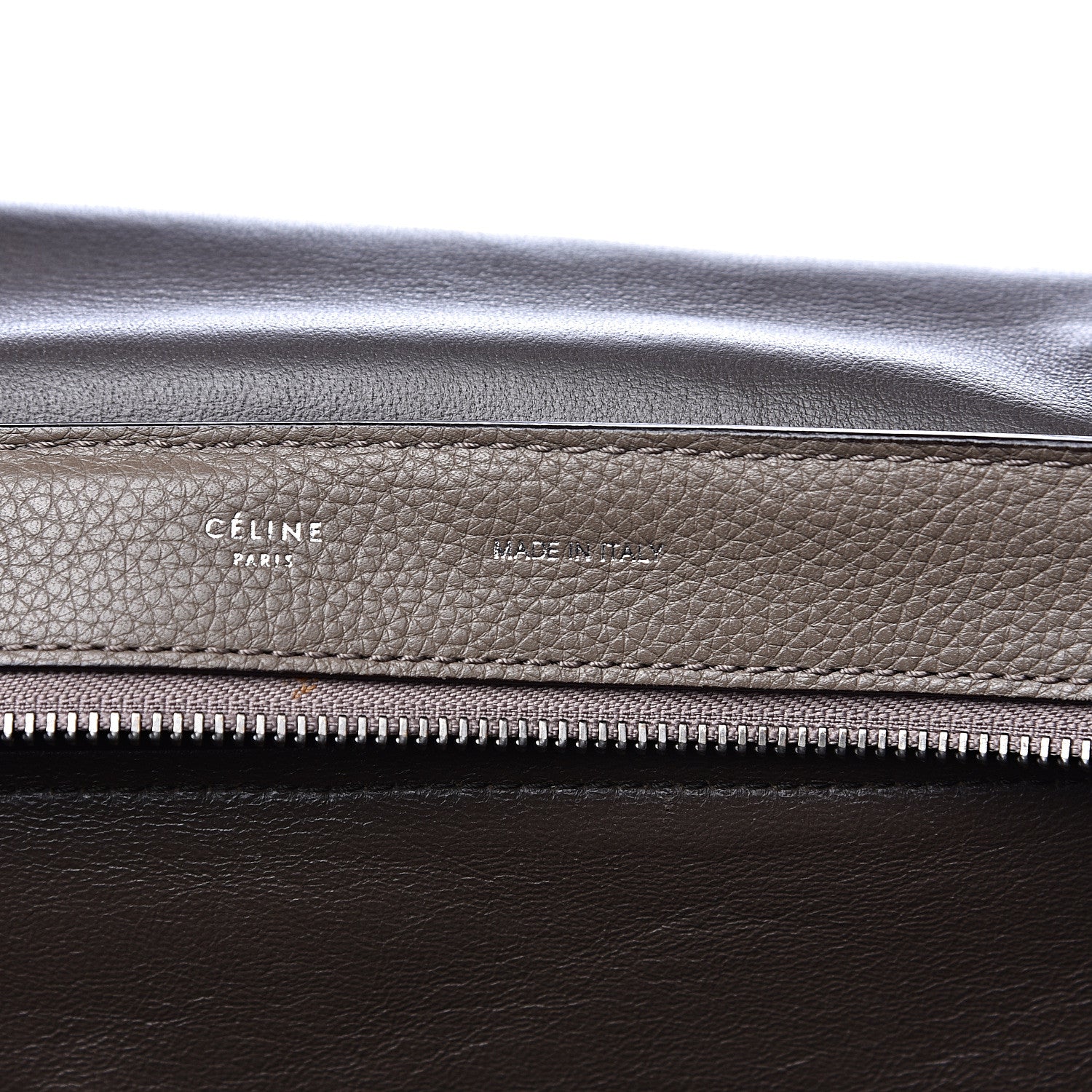 Celine Drummed Calfskin Suede Medium Trapeze Souris 5 of 13