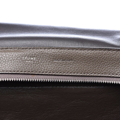 Celine Drummed Calfskin Suede Medium Trapeze Souris 5 of 13