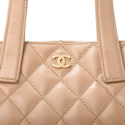 Chanel Calfskin Wild Stitch Medium Tote Beige 16 of 16