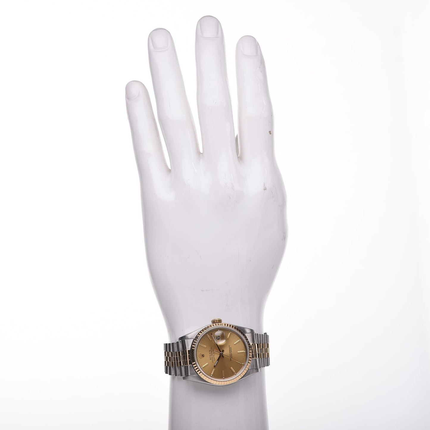 Stainless Steel 18K Yellow Gold 36mm Oyster Perpetual Datejust Watch Champagne 16233