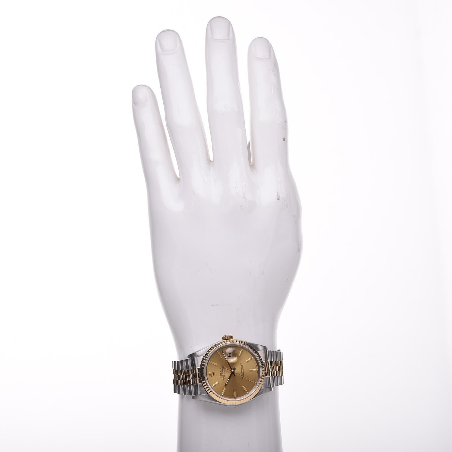 Rolex Stainless Steel 18K Yellow Gold 36mm Oyster Perpetual Datejust Watch Champagne 16233 2 of 6