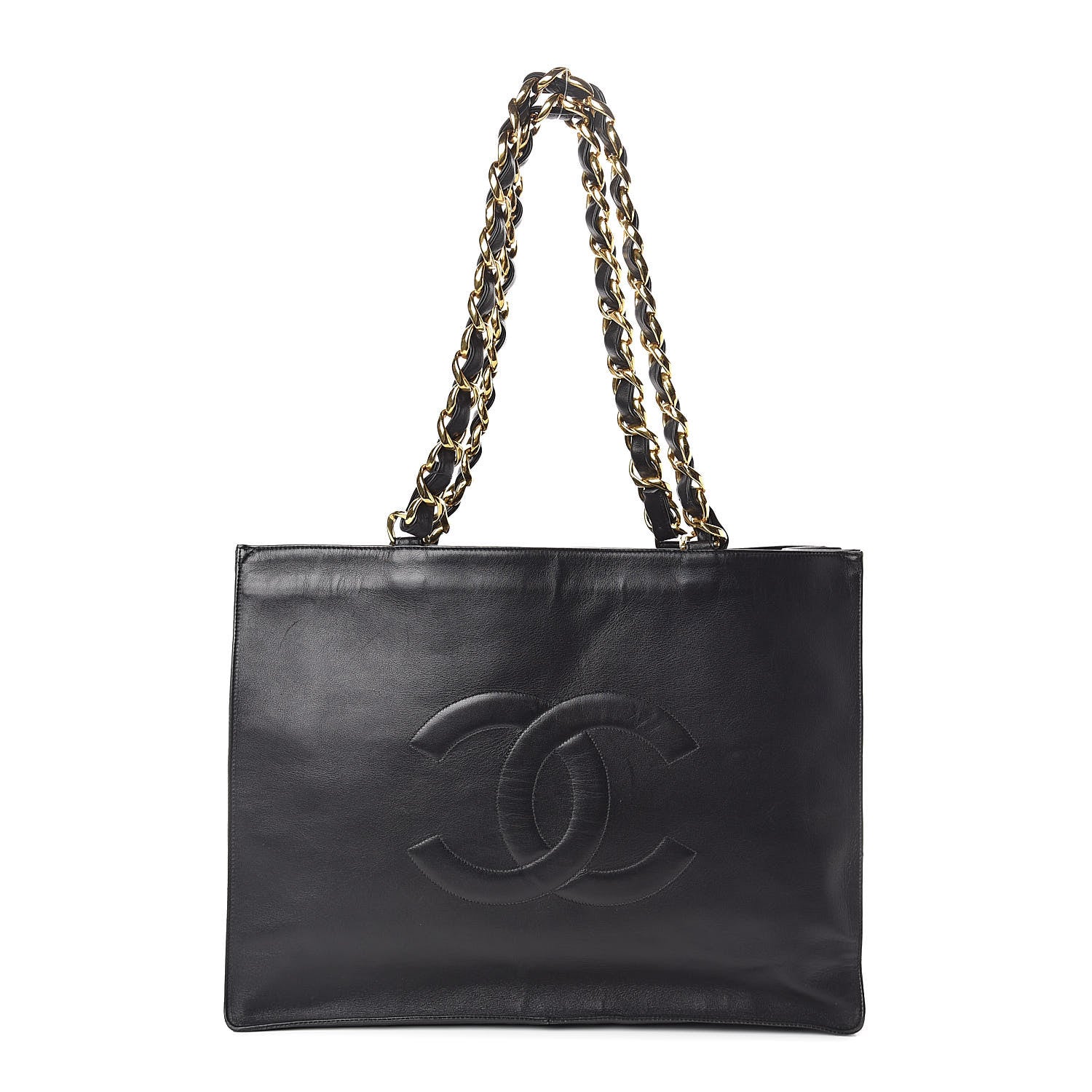 Chanel Lambskin CC Tote Black 1 of 11
