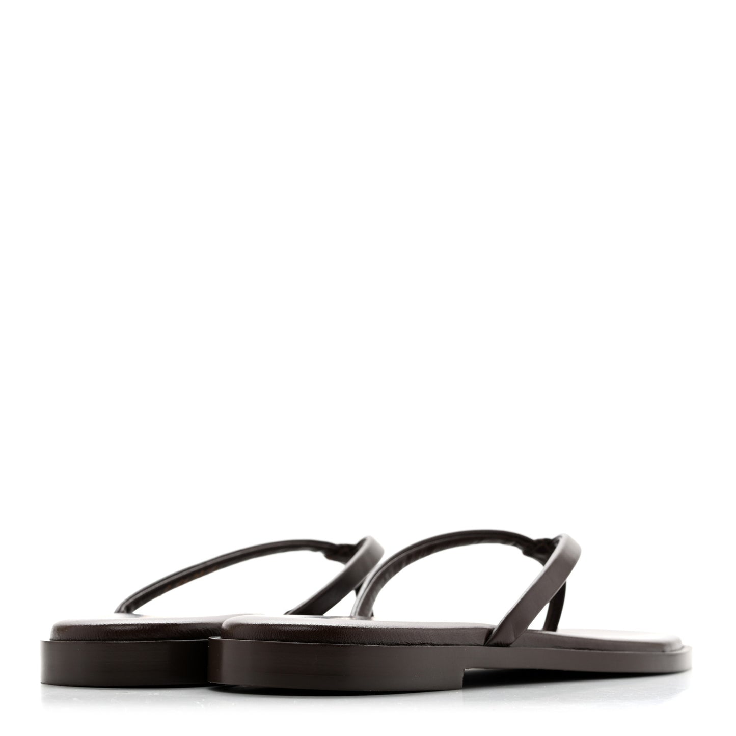 Goatskin Times Square Thong Sandals 39 Brown