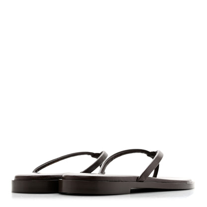 Chanel Goatskin Times Square Thong Sandals 39 Brown 5 of 10