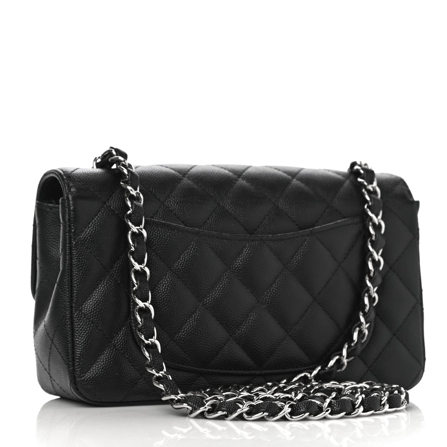 Caviar Quilted Mini Rectangular Flap Black