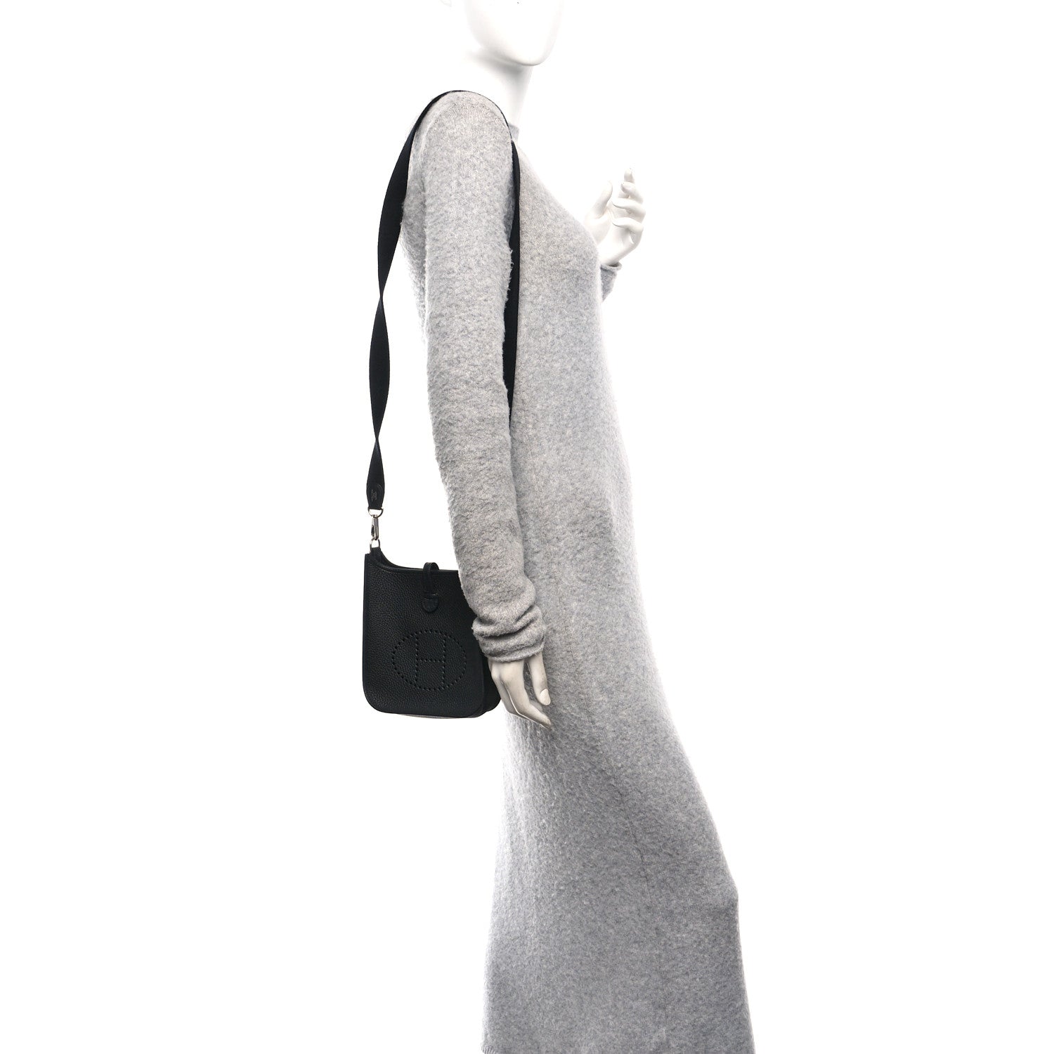 Hermes Taurillon Clemence Evelyne TPM Black 2 of 11