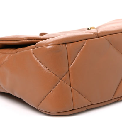 Chanel Lambskin Quilted Medium Chanel 19 Flap Brown 9 of 11