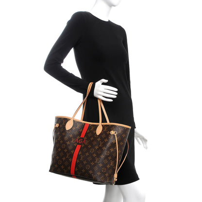 Louis Vuitton Monogram My LV Heritage Neverfull MM Rouge Black 2 of 12