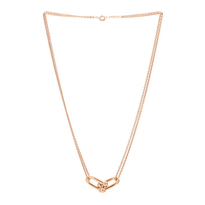 Tiffany 18K Rose Gold HardWear Double Link Pendant Necklace 2 of 4