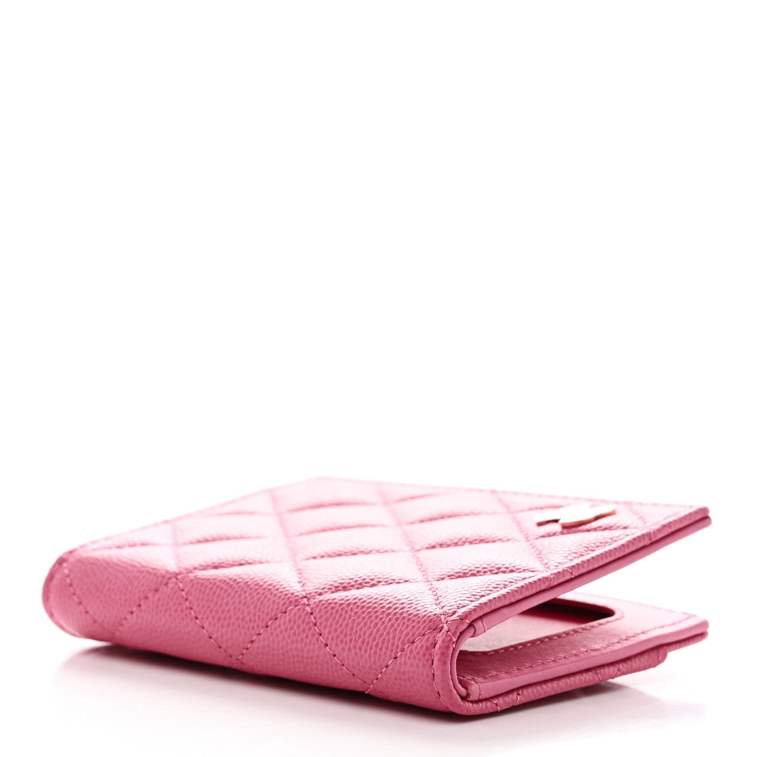 Chanel Caviar Quilted Card Holder Wallet Pink 4 of 9