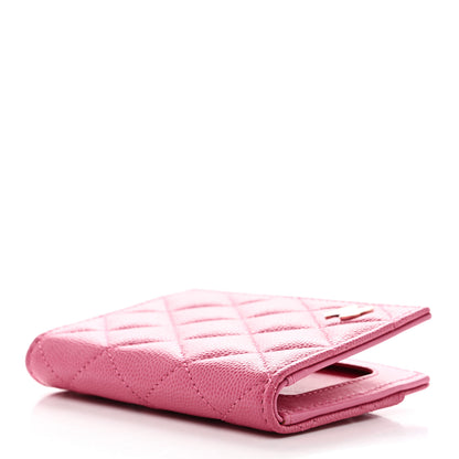 Chanel Caviar Quilted Card Holder Wallet Pink 4 of 9