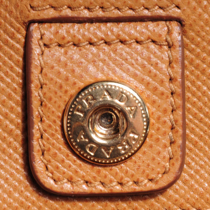 Prada Saffiano Cuir Large Top Handle Dome Caramel 8 of 12