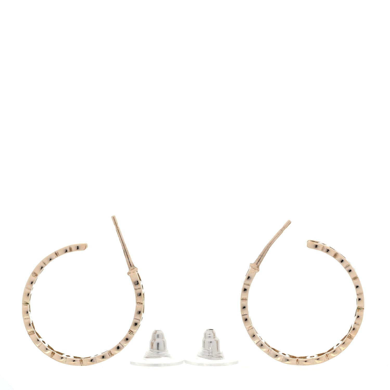 Chanel Metal CC Hoop Earrings Gold 3 of 5