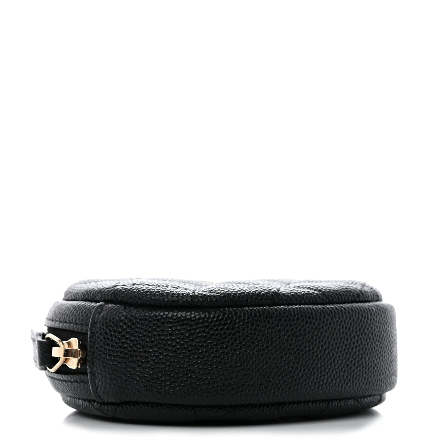 Caviar Quilted Zip Around Classic Coin Purse Black