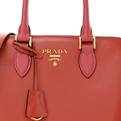 Prada Saffiano Soft Calfskin Double Handle Satchel Bruyere 8 of 13