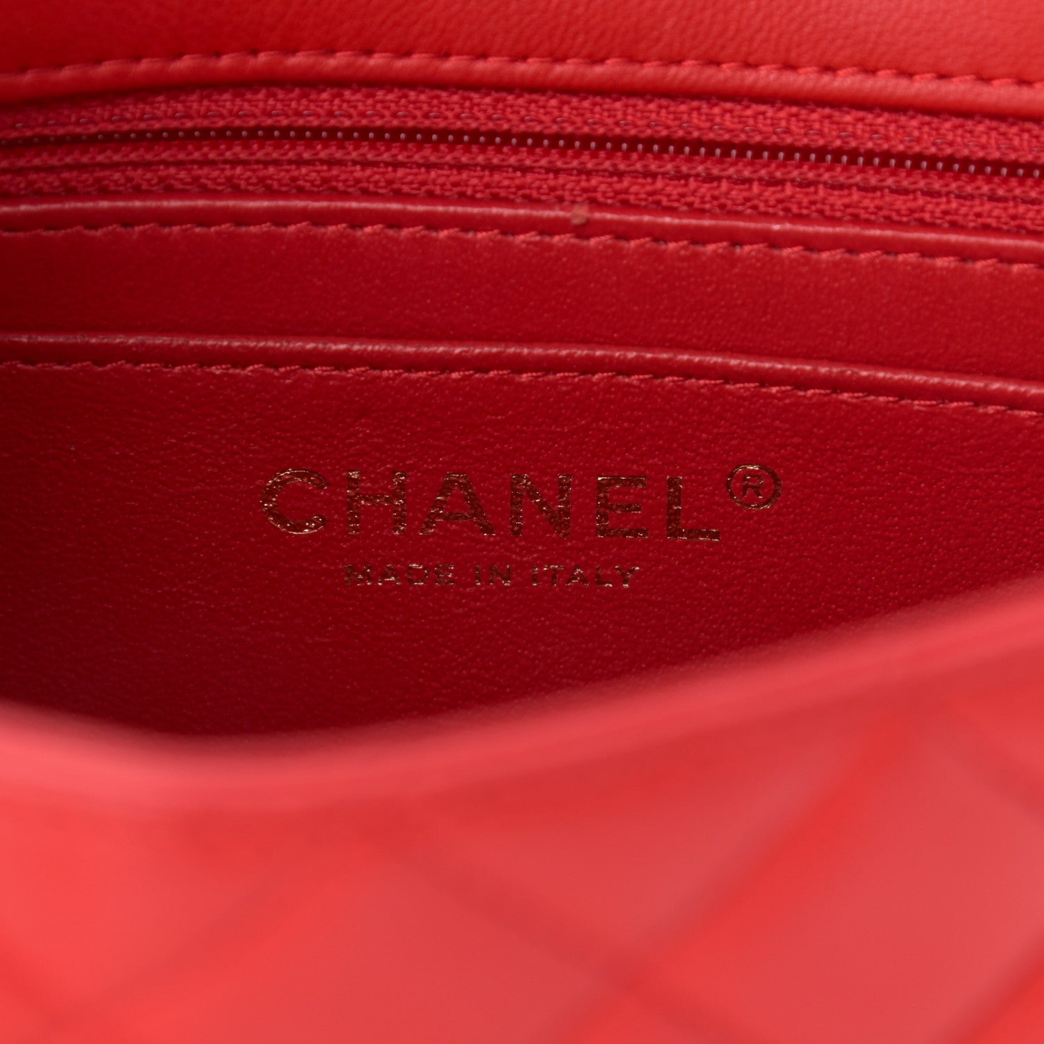 Chanel Lambskin Quilted Mini Rectangular Flap Red 6 of 11