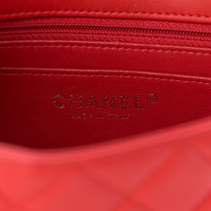 Chanel Lambskin Quilted Mini Rectangular Flap Red 6 of 11