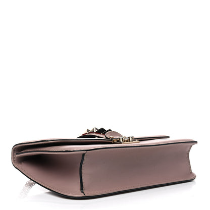Valentino Garavani Vitello Medium Glam Lock Rockstud Flap Poudre 3 of 5