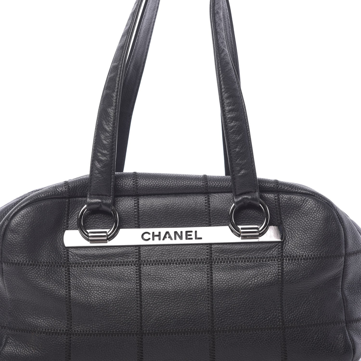 Chanel Caviar Square Stitched Tote Black 8 of 11