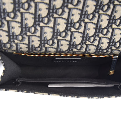 Christian Dior Oblique 30 Montaigne Flap Bag Blue 5 of 9