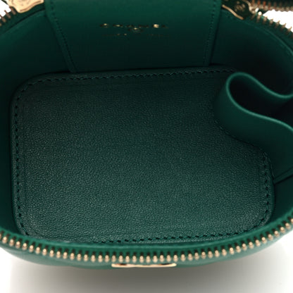 Chanel Lambskin Quilted Top Handle Mini Vanity Case With Chain Green 5 of 11
