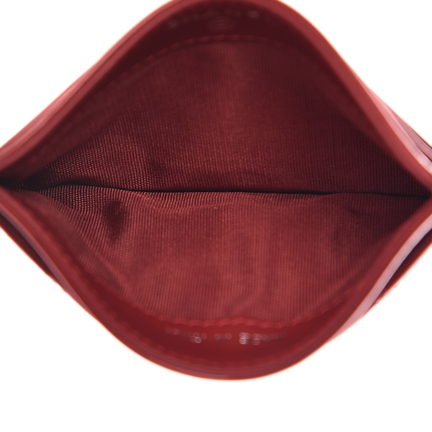 Patent Quilted Brilliant Card Holder Red