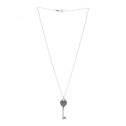Tiffany Sterling Silver Return to Tiffany Heart Key Pendant Necklace 3 of 6