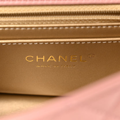 Chanel Lambskin Quilted Mini Rectangular Pearl Crush Flap Dark Pink 6 of 10